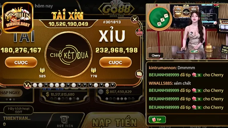 Tài Xỉu MMWIN – Game Cá Cược Hot, Dễ Chơi, Thưởng Liền Tay 2 Cược thủ đặt cược vào bàn chơi và trải nghiệm Tài xỉu