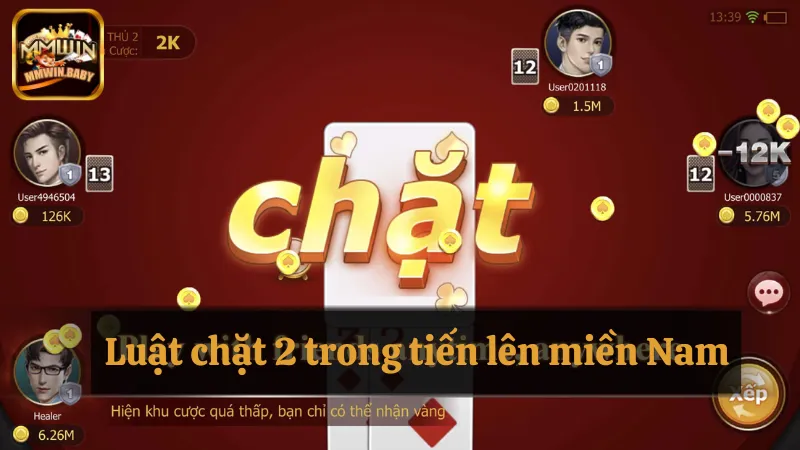 Tiến Lên Miền Nam MMWIN – Game Bài Quốc Dân Ai Cũng Mê 2 Luật chặt 2 trong cách chơi tiến lên miền Nam MMWIN